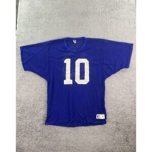 Vintage Russell Athletic Jersey Men Large Blue New York Giants Eli Manning USA